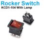4 PIN Rocker Switch -SPST on off 6A KCD1-104 With Lamp