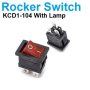 4 PIN Rocker Switch -SPST on off 6A KCD1-104 With Lamp