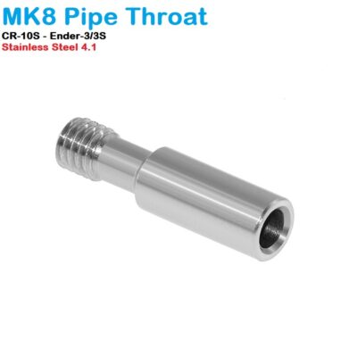 MK8 6mm Stainless Pipe Feeding Nozzle Throat 4.1MM Through Hole Without Teflon Tube For CR-10S Ender-3/3S 3D Printer