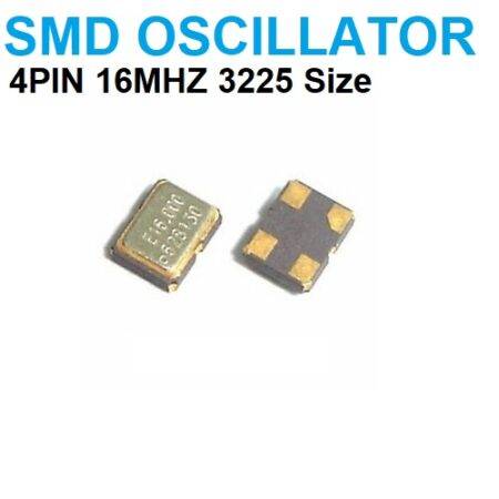 3225 SMD quartz 4pin crystal oscillator 16MHZ – UGE Electronics Egypt