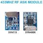 SYN115 SYN480R RF TX-RX ASK 433MHZ Module Set