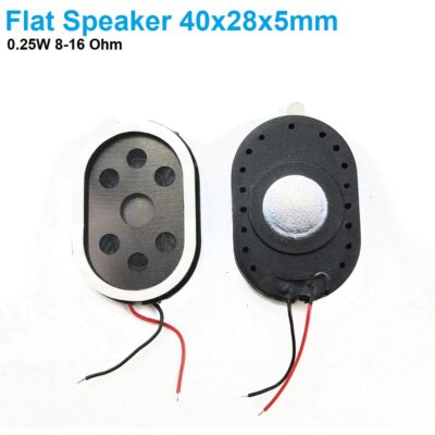 Miniature Flat Speaker 8-16 ohm 0.25 Watt 40x28mm