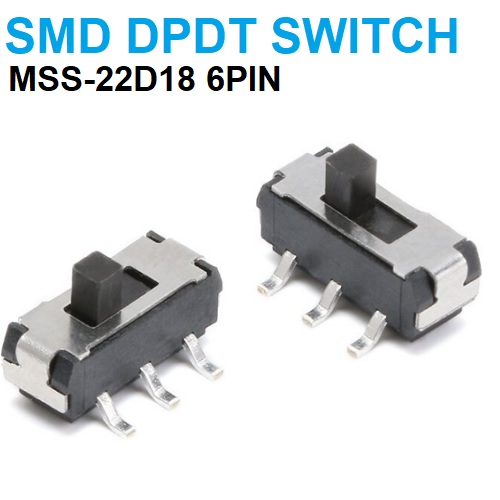 SMD Small Toggle Switch DPDT MSS-22D18