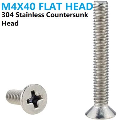 M4x40  stainless steel 304  Flat head screw