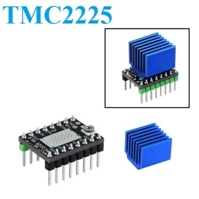 TMC2225 Ultra quiet Stepper Motor Driver Module with Heat Sink for 3D Printer