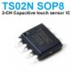 TS02N 2-CH Capacitive touch sensor IC SMD 8PIN