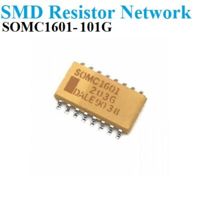 SOMC1601-101G Resistor Network Array 100R SMD package x15 bus connected with 1 common pin