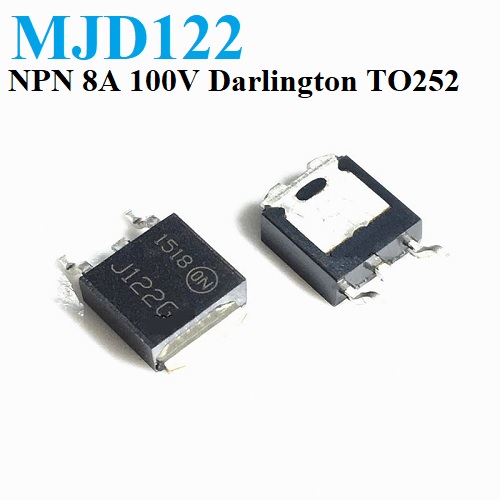 MJD122 8.0 A, 100 V NPN Darlington Bipolar SMD Power Transistor
