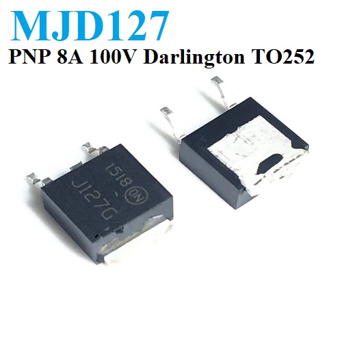 MJD127 8.0 A, 100 V PNP Darlington Bipolar SMD Power Transistor