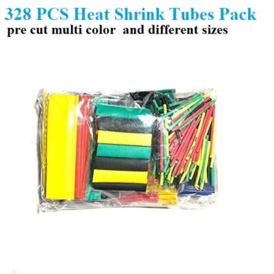Pre-Cut Multi Colore Heat Shrink Pack Kit – 328 Pcs