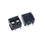 2P SCREW TERMINAL BLOCK 2 POLE 5.0MM Black Color