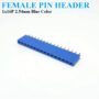 Pin Header Female 1x16 Straight Connector 2.54mm pitch Blue