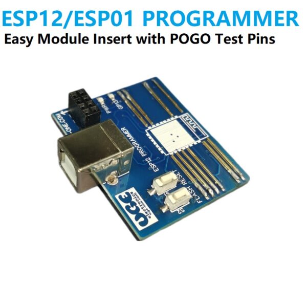ESP8266 ESP12 ESP01 USB programmer board with spring pogo pins