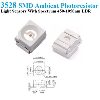 Cadmium-free 3528 SMD Ambient Photoresistor Light Sensors With Spectrum 450-1050nm LDR