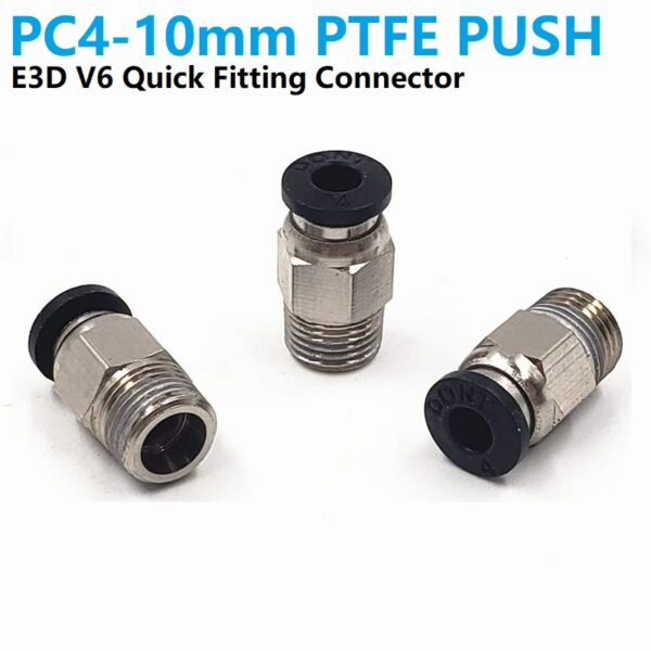 3D Printer E3D V6 j-head Remote feed connector Quick push fitting Connector PC4-10mm 1.75mm 10mm