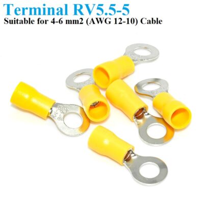 RV5.5-5 Ring Insulated Electrical Crimp Terminal Connector