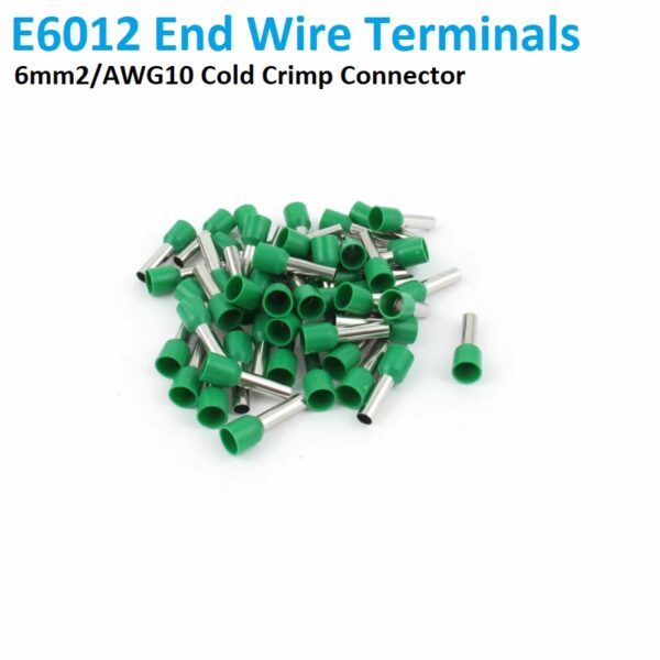 E6012 Insulated Wire Terminal Block Cord End Wire Connector Electrical Crimp Terminator