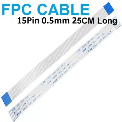 FPC Flat Cable 15 pin 0.5mm Pitch 250mm Long Reverse Direction