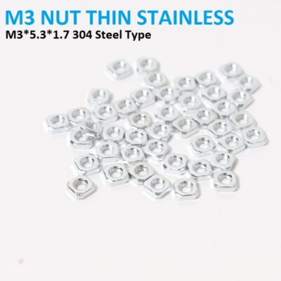 M3 Nut Thin Stainless Steel 304 M3X5.3X1.7