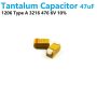 1206 Solid Tantalum SMD Chip Capacitors 47uF 10V type A 3216