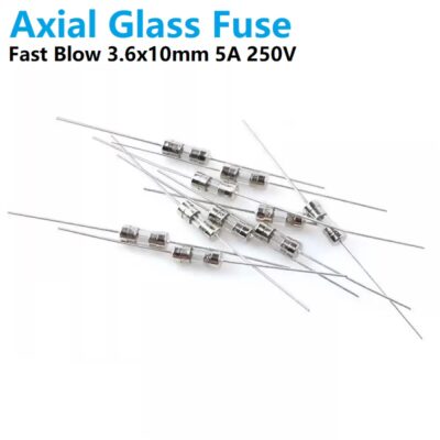 Axial Glass Fuse 3.6x10mm Fast Blow 5A 250V