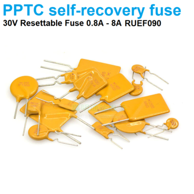 RUEF090 Series 30V PPTC PolySwitch Resettable Fuse 0.9A 30V