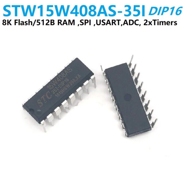 STC Microcontroller STC15W408AS-35I-DIP16