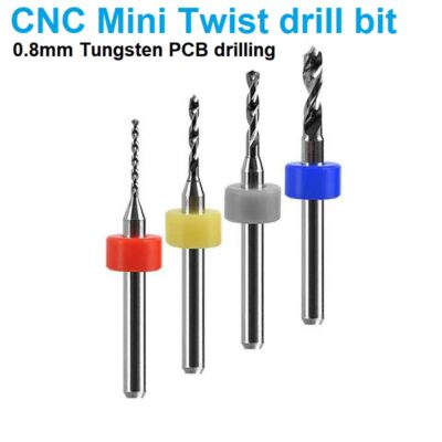 CNC Carbide Tungsten Steel High Speed mini twist PCB Drill Bit 0.8mm