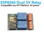 IOT 5V ESP8266 Dual WiFi Relay Module Smart Home Mobile APP Remote Dual Switch