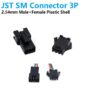 3Pin JST SM Connector Male+Female Plastic Polarized Shell 2.54mm 3P