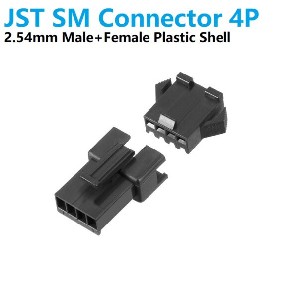 4Pin JST SM Connector Male+Female Plastic Polarized Shell 2.54mm 4P