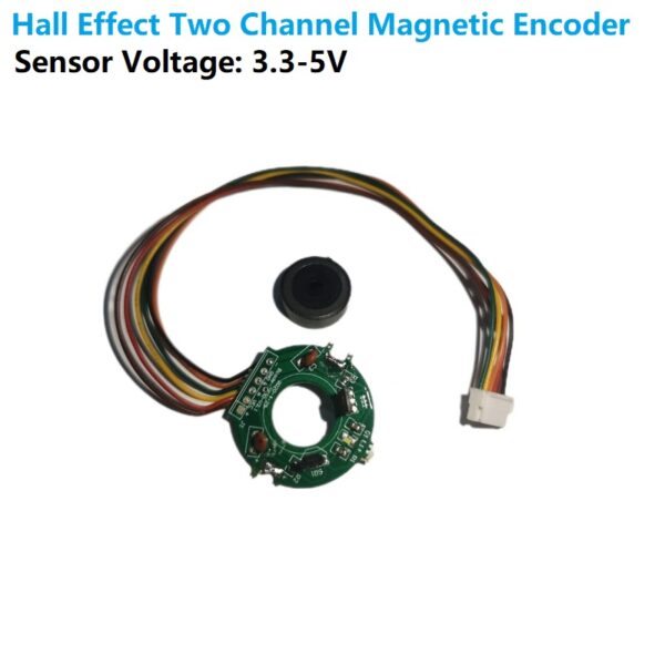 Hall Effect Two Channel Magnetic Rotary AB Encoder for DC motors