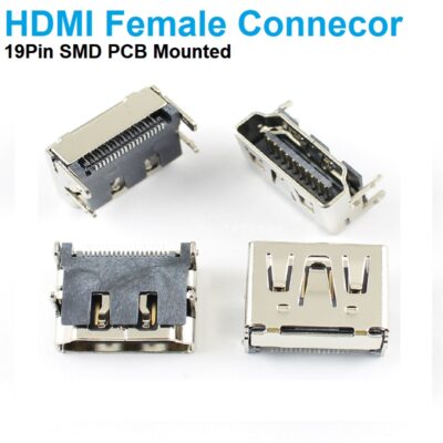 HDMI Female Socket Connector 19PIN Right Angle PCB Mounted SMD