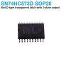 SN74HC573D 8bit D-type transparent latch with 3-state output wide body 7.2mm SMD SOP20