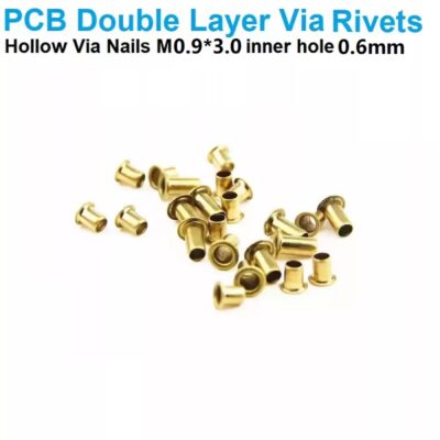 Double sided Circuit Board PCB Nails Copper Hollow Rivets M0.9*3.0 inner hole 0.6mm