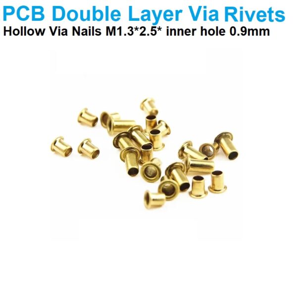 Double sided Circuit Board PCB Nails Copper Hollow Rivets M1.3*2.5* inner hole 0.9mm