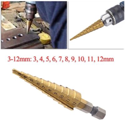 Hex Shank Drill bit 3-12mm 10 steps Woodworking and Metal drilling accessories