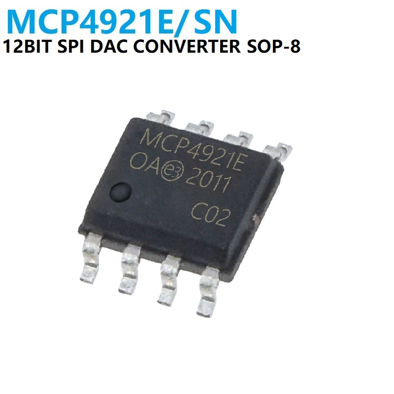Convertidor digital a analógico MCP4921-E/P, 12 bits 1%FSR PDIP, 8 pines,  Serie (SPI/Microcable)