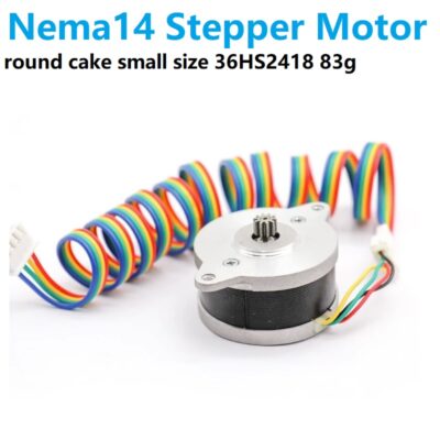 3D Printer NEMA14 Round Pancake small size Stepper Motor with extension cable