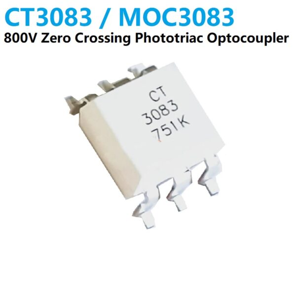 CT3083 MOC3083 6-Pin SMD Zero-Cross Triac Driver Output Optocoupler