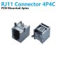 RJ11 4-Pin Telephone Connector PCB Mount