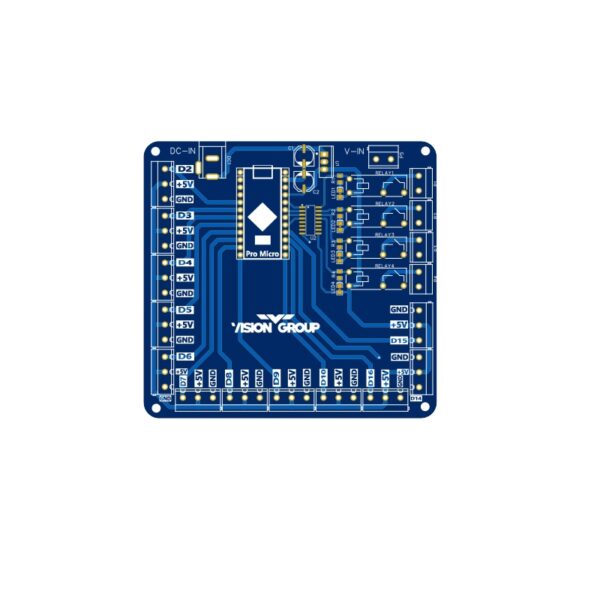 PCB For Arduino Pro Micro 4 Relay User Interface Board