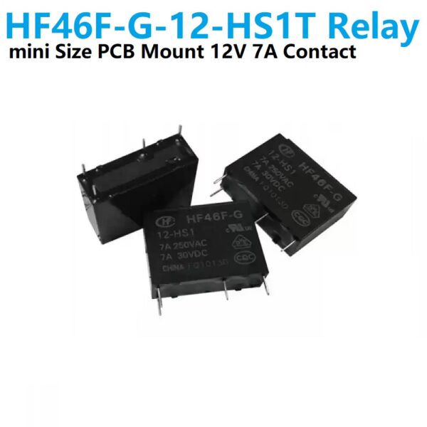 HF46F-G-12-HS1T 12V Slim power PCB relay 7A contact current