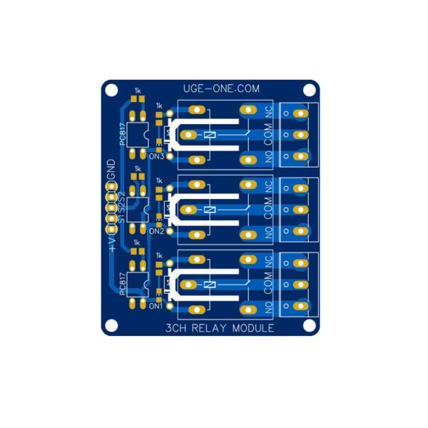 PCB For 3 CH Relay Module