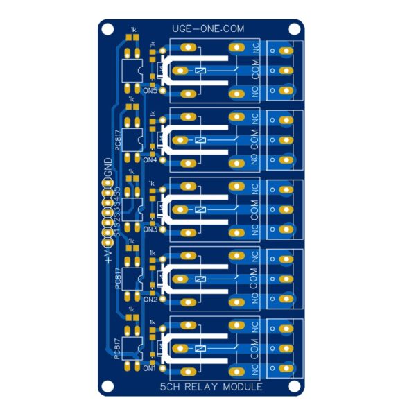 PCB For 5 CH Relay Module