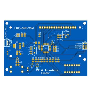 PCB For ATMEGA328 Transistor LCR Tester