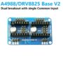 Tiny A4988 DRV8825 Breakout Module for 1 Control input and 2 output Motor Driving