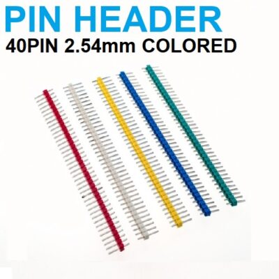 Pin Header Male 1×40 Straight 2.54mm 11mm Long White Colored