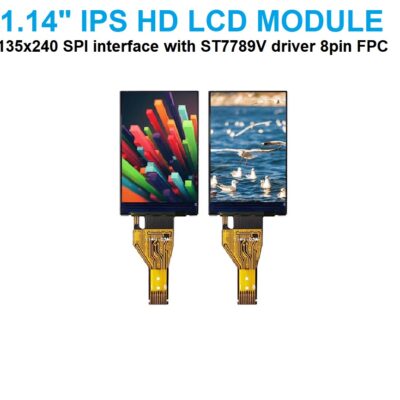 1.14 INCH TFT IPS BARE HD DISPLAY (ST7789V, SPI, 135X240) 8pin FPC cable type