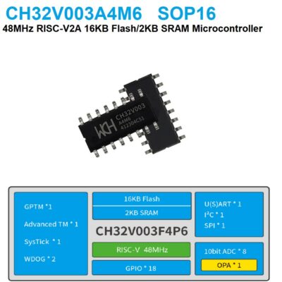 CH32V003A4M6 SOP16 48MHZ RISC-V microcontroller